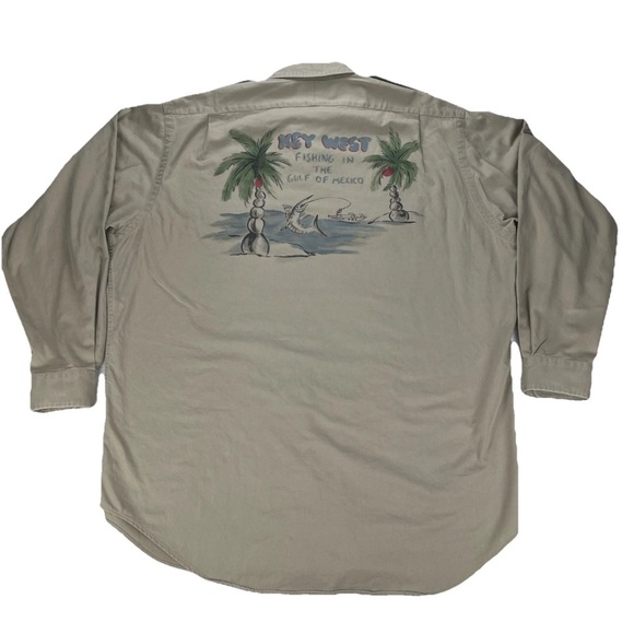 VTG 90's Polo by Ralph Lauren Key West Fishing Military Safari Style Shirt L - Picture 1 of 12